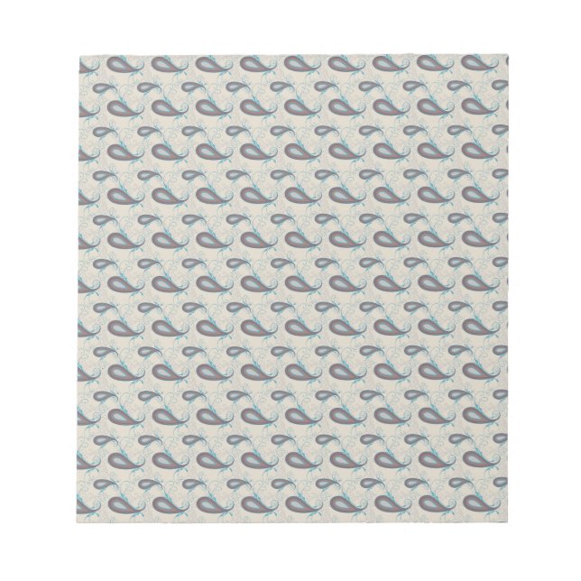 Bloco De Notas Champagne Paisley Pattern (Frente)