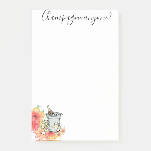 Bloco De Notas Champanhe de Notas de posto (Frente)