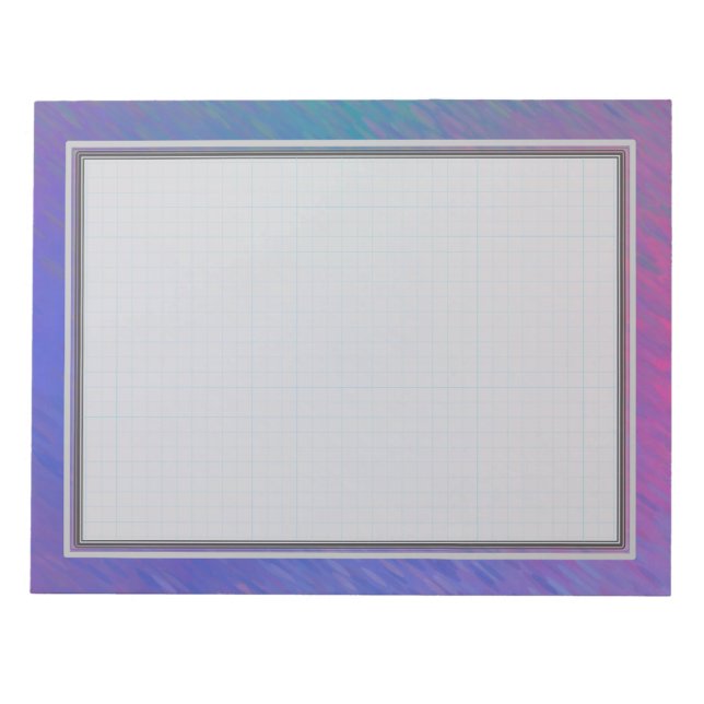 Bloco De Notas Chão Azul de Plasma com Grade 8,5x11 (Frente)