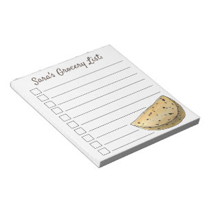 Bloco De Notas Chapati Roti Comida indiana Pão Flatpão Foodie