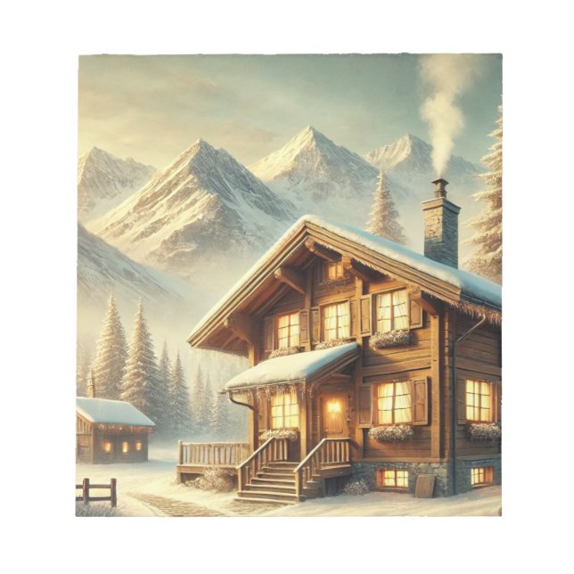Bloco De Notas Charme alpino (Frente)