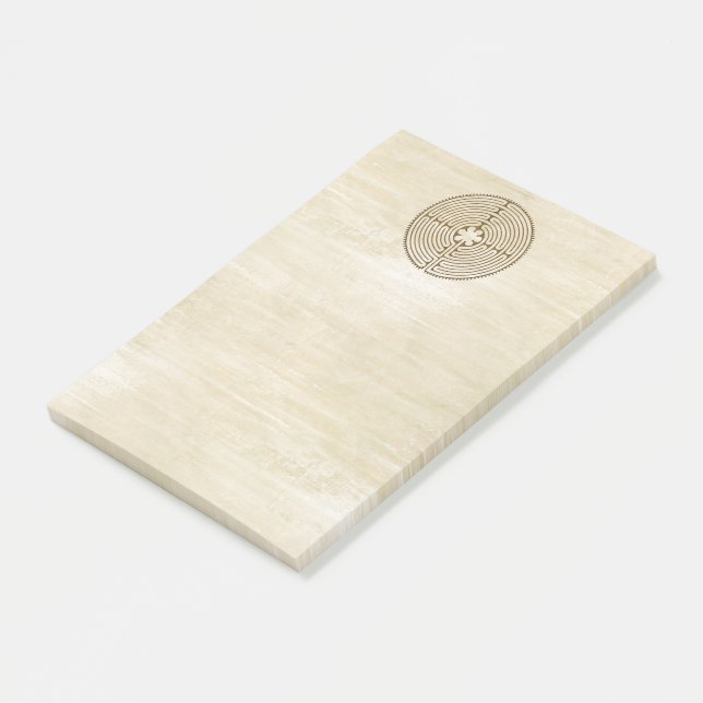 Bloco De Notas Chartres Labyrinth - Símbolo Espiritual Antiquado  (Inclinado)