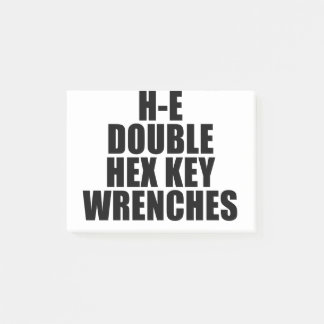Bloco De Notas Chave H-E Dupla Chave Hex Inferior