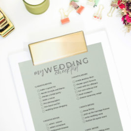 Bloco De Notas Checklist de casamento