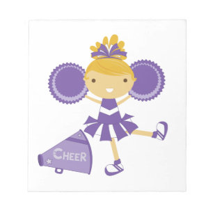 Bloco De Notas Cheerleader no roxo