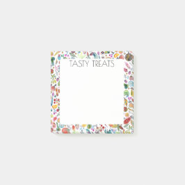 Bloco De Notas Chef de Ilustração PERSONALIZADO da Comida Fruta &