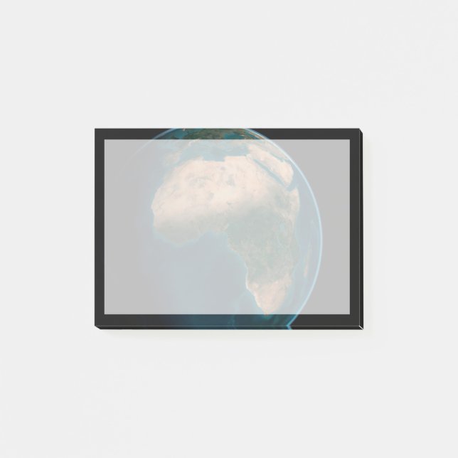 Bloco De Notas Cheio Terra Do Espaço Acima Do Continente Africano (Frente)