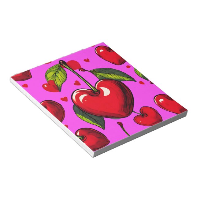 Bloco De Notas Cherry Hearts (Inclinado)