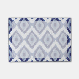 Bloco De Notas Chevron Branco de Diamond Azul Indigo Tribal