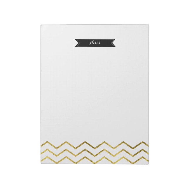 Bloco De Notas Chevron de folha de ouro (Invertido)