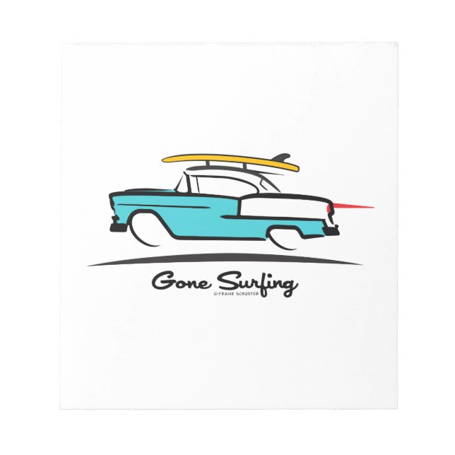 Bloco De Notas Chevy Hardtop Coupe Surfing 1955 (Frente)