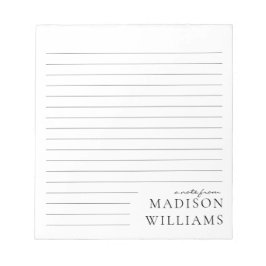 Bloco De Notas Chic A Note From Script Typography Lined Notepads