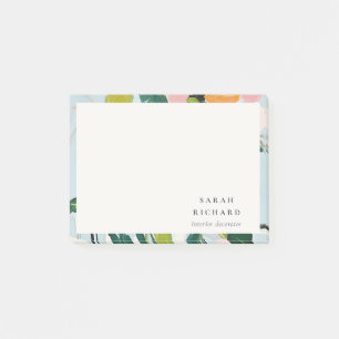 Bloco De Notas Chic Boho Cor - de - rosa azul verde pintado com c
