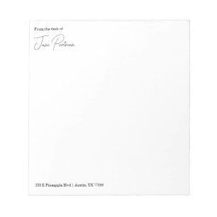 Bloco De Notas Chic minimalista Da secretária de