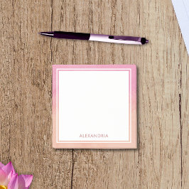 Bloco De Notas Chic Peach Rosa Blush Na moda Dreamy Modern Cute