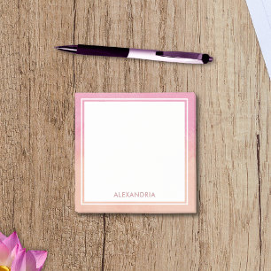 Bloco De Notas Chic Peach Rosa Blush Na moda Dreamy Modern Cute