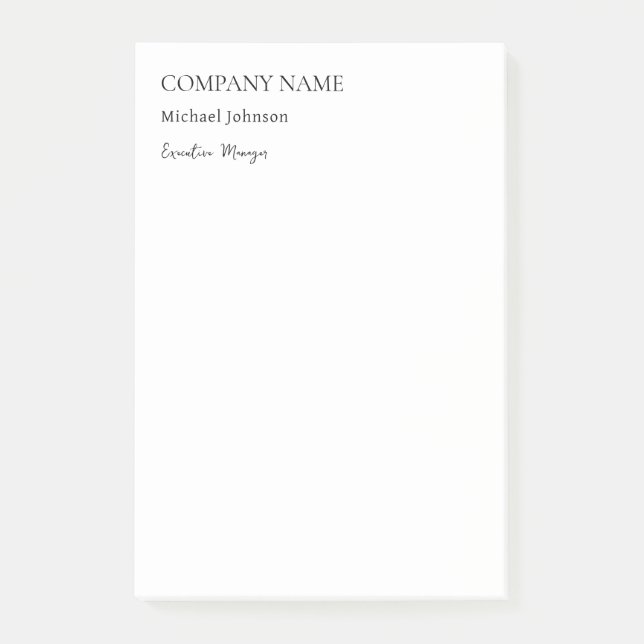 Bloco De Notas Chic profissional moderno e único (Frente)