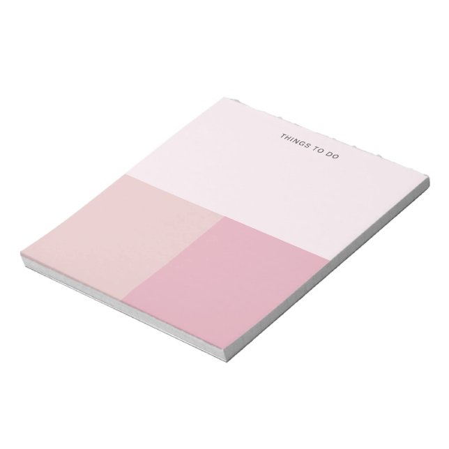 Bloco De Notas Chic To Do List Colorblock Cor-De-Rosa Do Fazer Lo (Invertido)