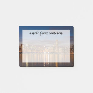 Bloco De Notas Chicago Skyline À Noite