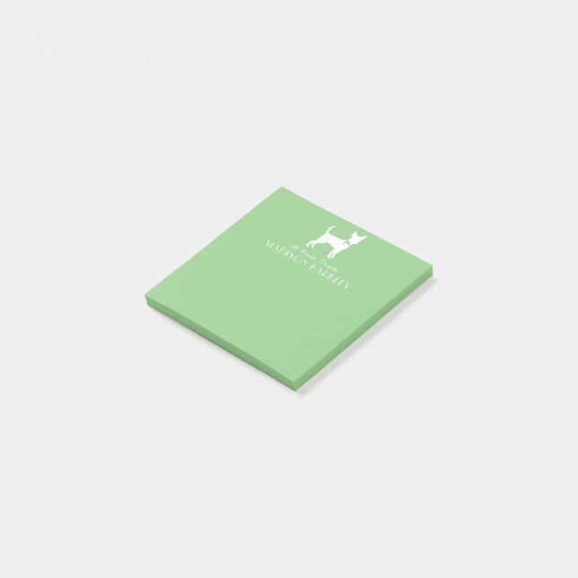 Bloco De Notas Chihuahua Dog Puppy Posta Notas (Inclinado)