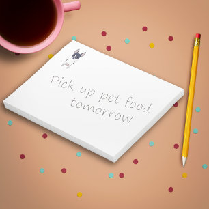 Bloco De Notas Chihuahua preto e branco