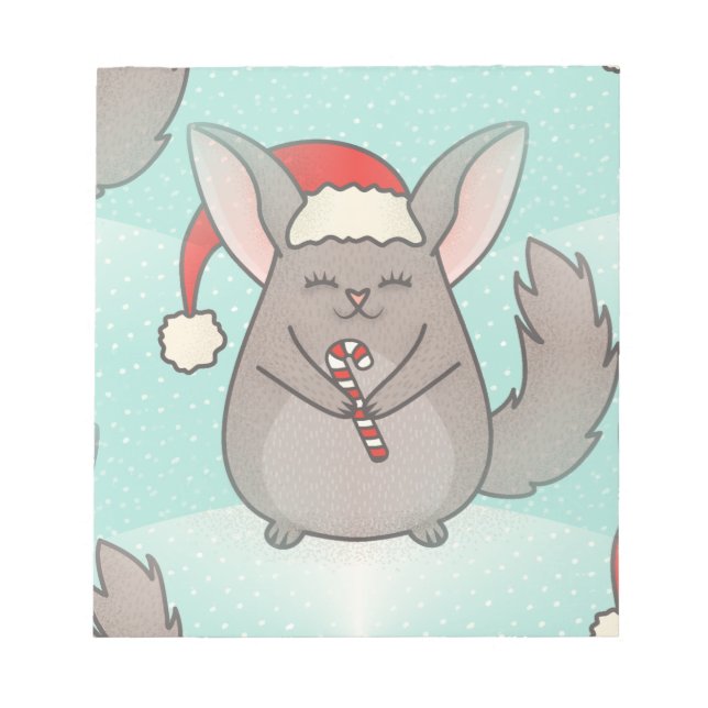 Bloco De Notas chinchillas de natal (Frente)