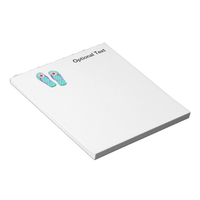 Bloco De Notas Chinelos de bolinhas (Inclinado)