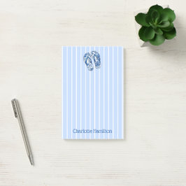 Bloco De Notas Chinelos de Dedos Azul e Branco com Estilo Chinesi