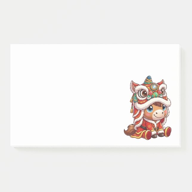 Bloco De Notas Chinese New Year Horse 2026 Zodiac (Frente)
