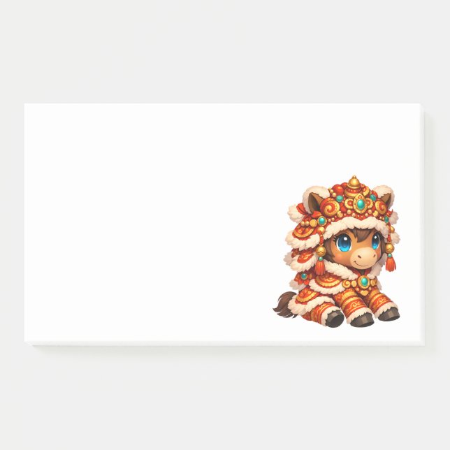 Bloco De Notas Chinese New Year Horse 2026 Zodiac (Frente)