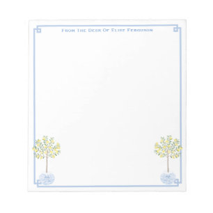 Bloco De Notas Chinoiserie Chic Lemon Tree Classic Desk
