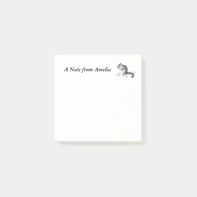 Bloco De Notas Chipmunk personalizável (Frente)