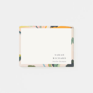 Bloco De Notas Chique Boho Colorido Flor de Paradiso Pintura Flor