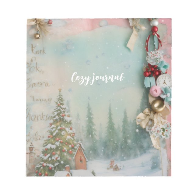 Bloco De Notas chique sonhador pastel cola mosaico (Frente)