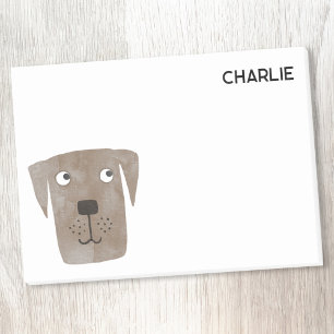 Bloco De Notas Chocolate Labrador Retriever Dog Personalizado