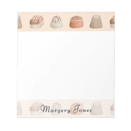 Bloco De Notas Chocolates Aquarela Personalizado