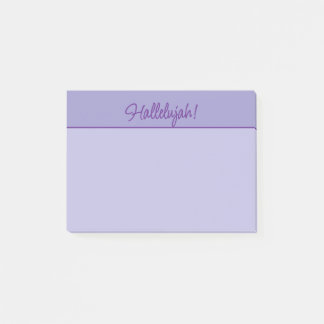 Bloco De Notas Christian Hallelujah Sticky Notepad em Púrpura