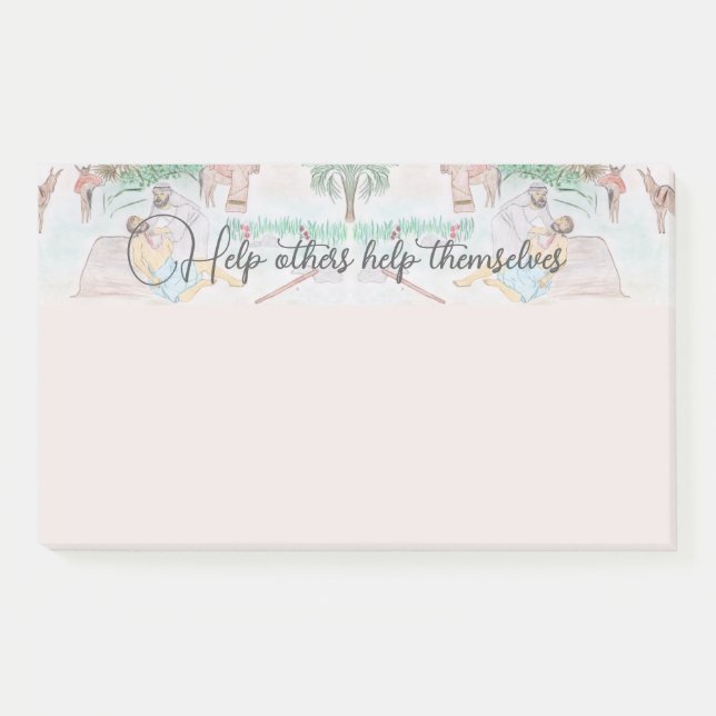 Bloco De Notas Christian Trabalho de arte O bom samaritano (Frente)