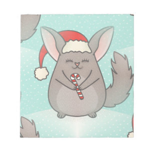 Bloco De Notas christmas chinchillas