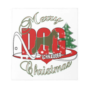 BLOCO DE NOTAS CHRISTMAS SCHNAUZER