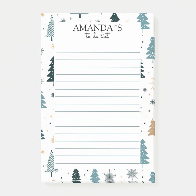 Bloco De Notas Christmas Tree Pattern Notes (Frente)