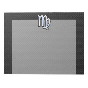 Bloco De Notas Chrome Virgo Zodiac Sinal no estilo de pele cobra