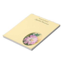 Bloco De Notas Chrysanthemum Pink e Cream Pastel Floral