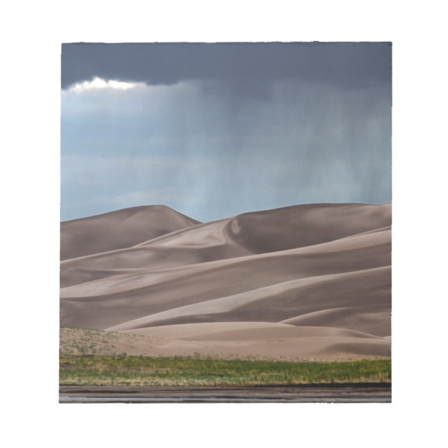 Bloco De Notas Chuva nas dunas de areia do Excelente (Frente)