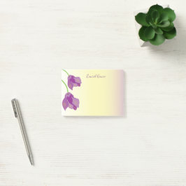 Bloco De Notas Ciclamen roxo personalizado floral