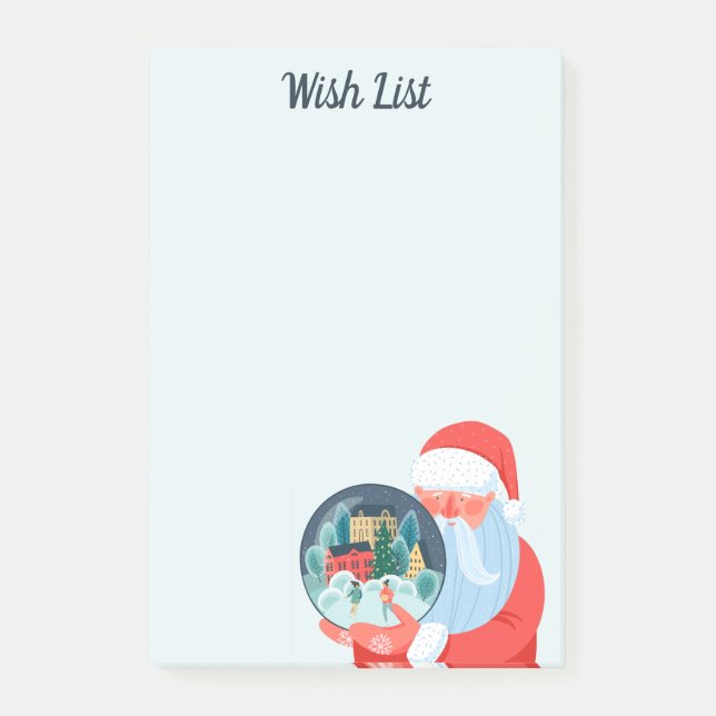 Bloco De Notas Cidade de Santa Claus no Globo (Frente)