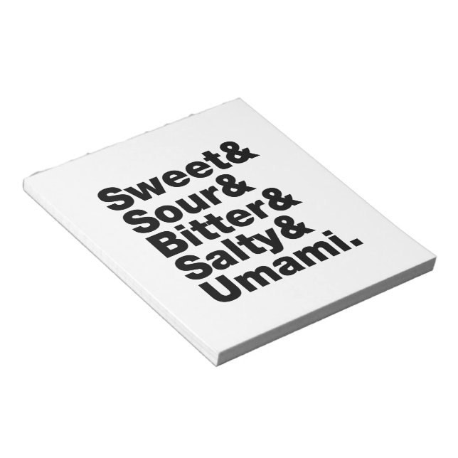 Bloco De Notas Cinco gostos básicos (Inclinado)