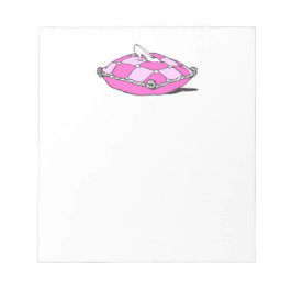 Bloco De Notas Cinderela Slipper no Travesseiro Rosa