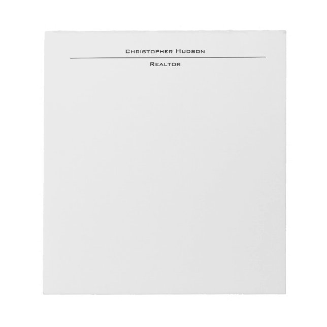 Bloco De Notas Cinza Claro Simples Profissional Plano (Frente)