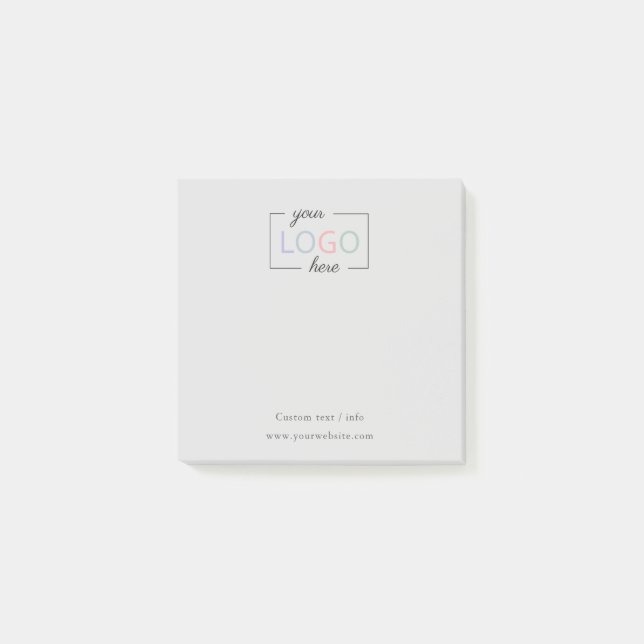 Bloco De Notas Cinza de logotipo da empresa personalizada - Notas (Frente)